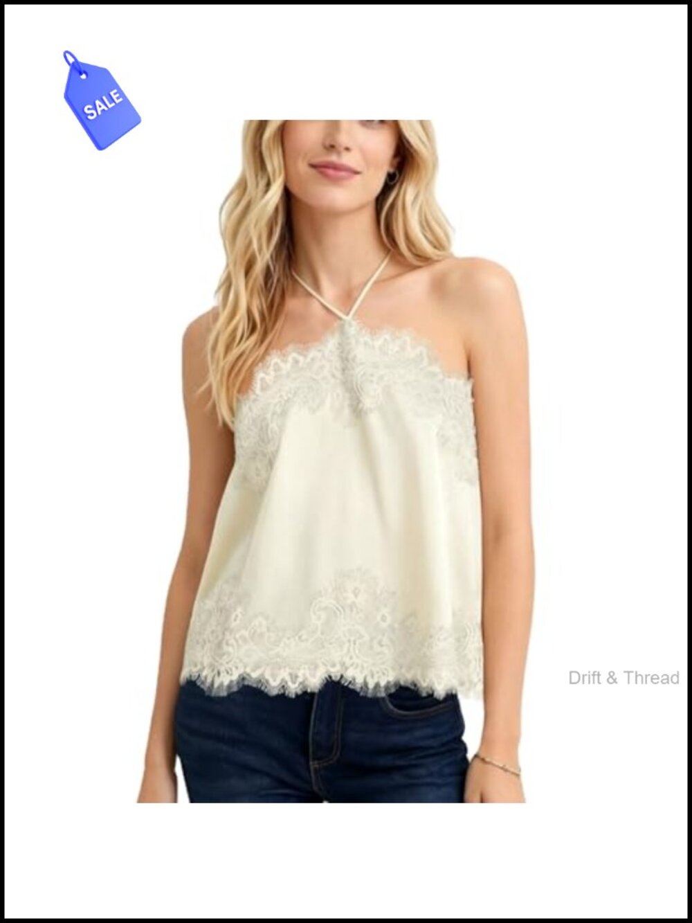 Lace Trim Halter Tank Top Cami Women's Y2k Going Out Satin Look